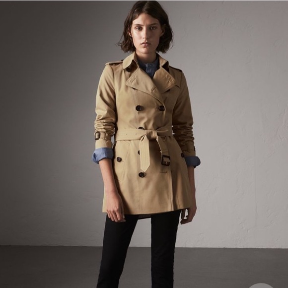 burberry short trench coat womens